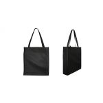 Black Large Tote Bag With Gusset