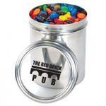 M&M's in 12cm Stainless Steel Canisters