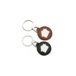 Leather and Metal House Keyring