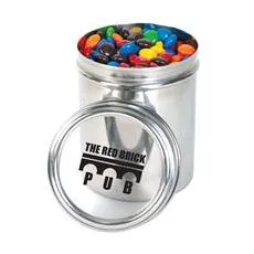 M&M's in 12cm Stainless Steel Canisters