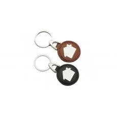 Leather and Metal House Keyring